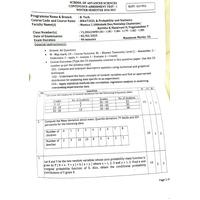 Probability and Statistics