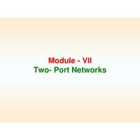 12-Two port network Circuit Theory BEEE203L