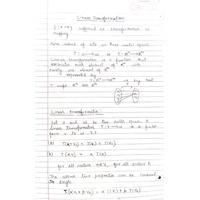 Linear Transfromations Complex Variables and Linear Algebra-BMAT201L