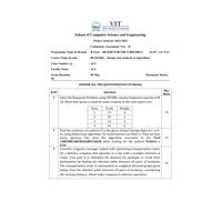 Design and Analysis of Algorithms