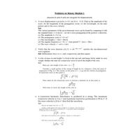 Numericals Problems on waves 2 Engineering Physics-BPHY101L
