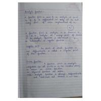 Analytic Functions Complex Variables and Linear Algebra-BMAT201L