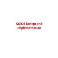 CMOS Technology 2 Digital System Design-BECE102L