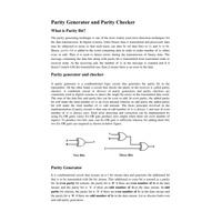 parity generator and checker Digital System Design-BECE102L