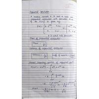 Probability and Statistics Exponential Distribution-BMAT202L