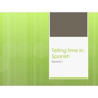 Telling time Spanish 1 - BESP101L