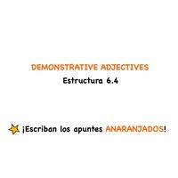 Demonstrative adjectives Spanish 1 - BESP101L