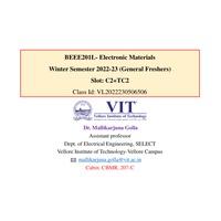 Module 2 Introduction of Semiconductor materials, Electronic Materials - BEEE201L