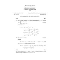 Differential Equations and Transforms [BMAT102L] CAT-2 A2 2023-2024 Answer Key