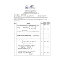 Differential Equations and Transforms [BMAT102L] CAT-2 C1 2023-2024 Answer Key