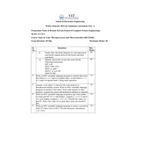 Microprocessors and Microcontrollers