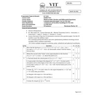 Multivariable Calculus And Differential Equations